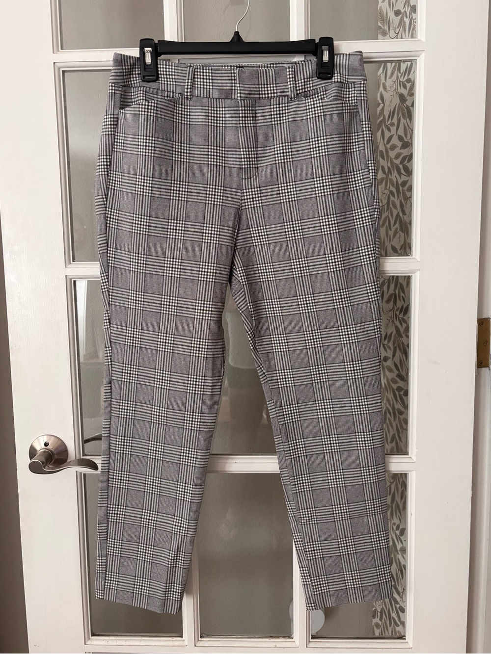 OLD NAVY Houndstooth Plaid High Rise Pixie Skinny Pants Sz 8